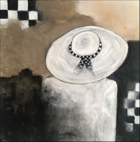 Schachspiel des Lebens 52 80x80 abstrakte Malerei Cornelia Hauch