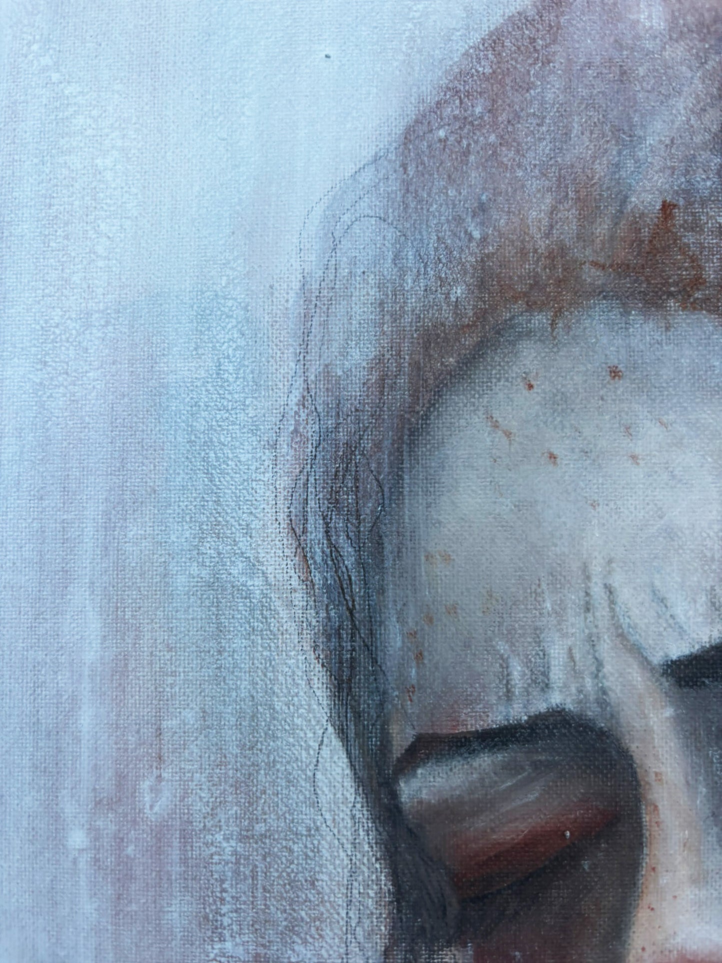 Kunstwerk Innenwelten mit ruhiger Figur und emotionaler Spannung