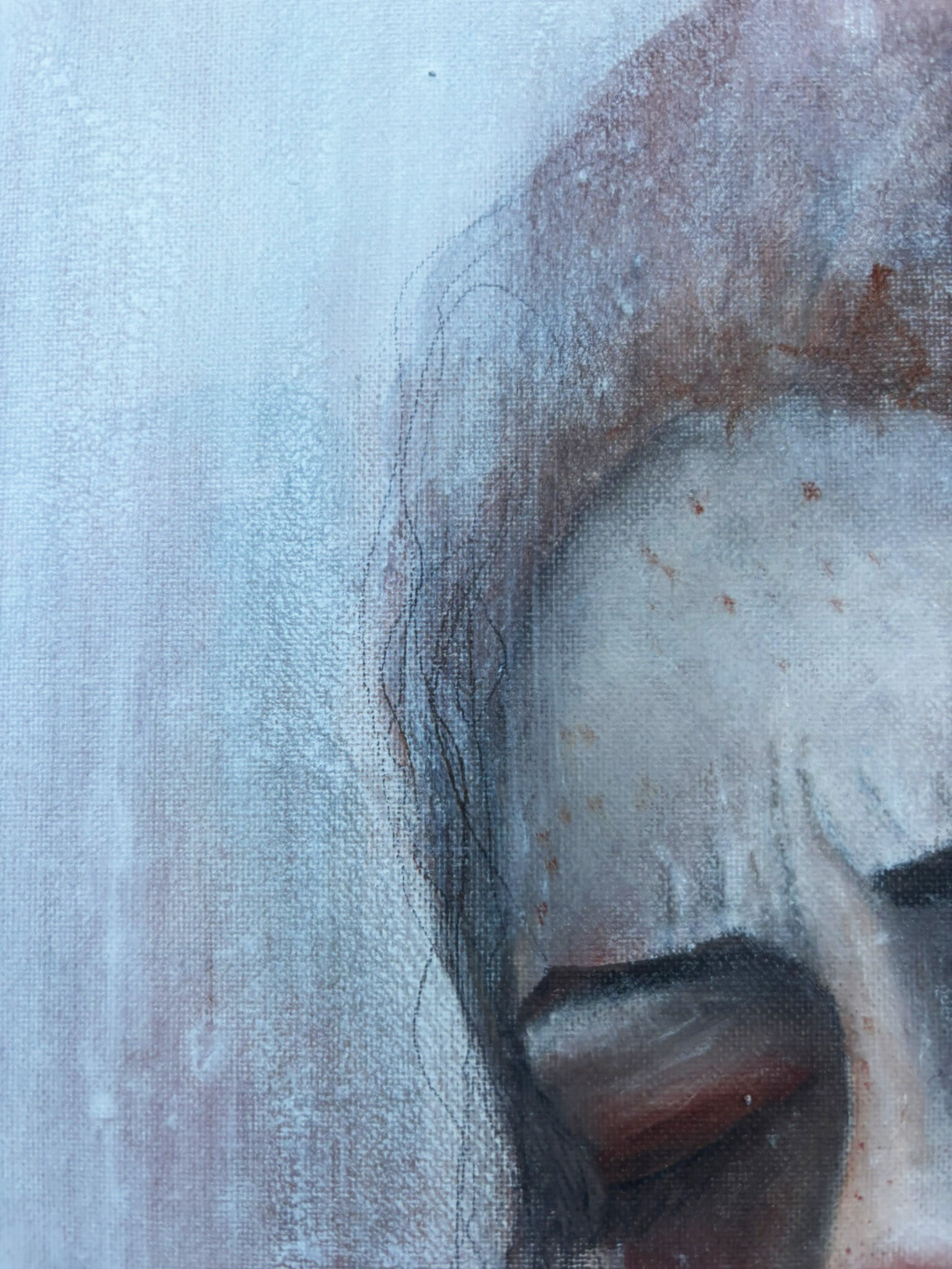 Kunstwerk Innenwelten mit ruhiger Figur und emotionaler Spannung