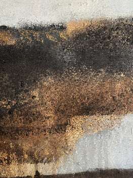 Abstrakte Strukturbild-Malerei mit erdigen Farbschichten, handgemaltes Unikat auf Leinwand, moderne Kunst für Wohnzimmer und ruhige Wohnräume.