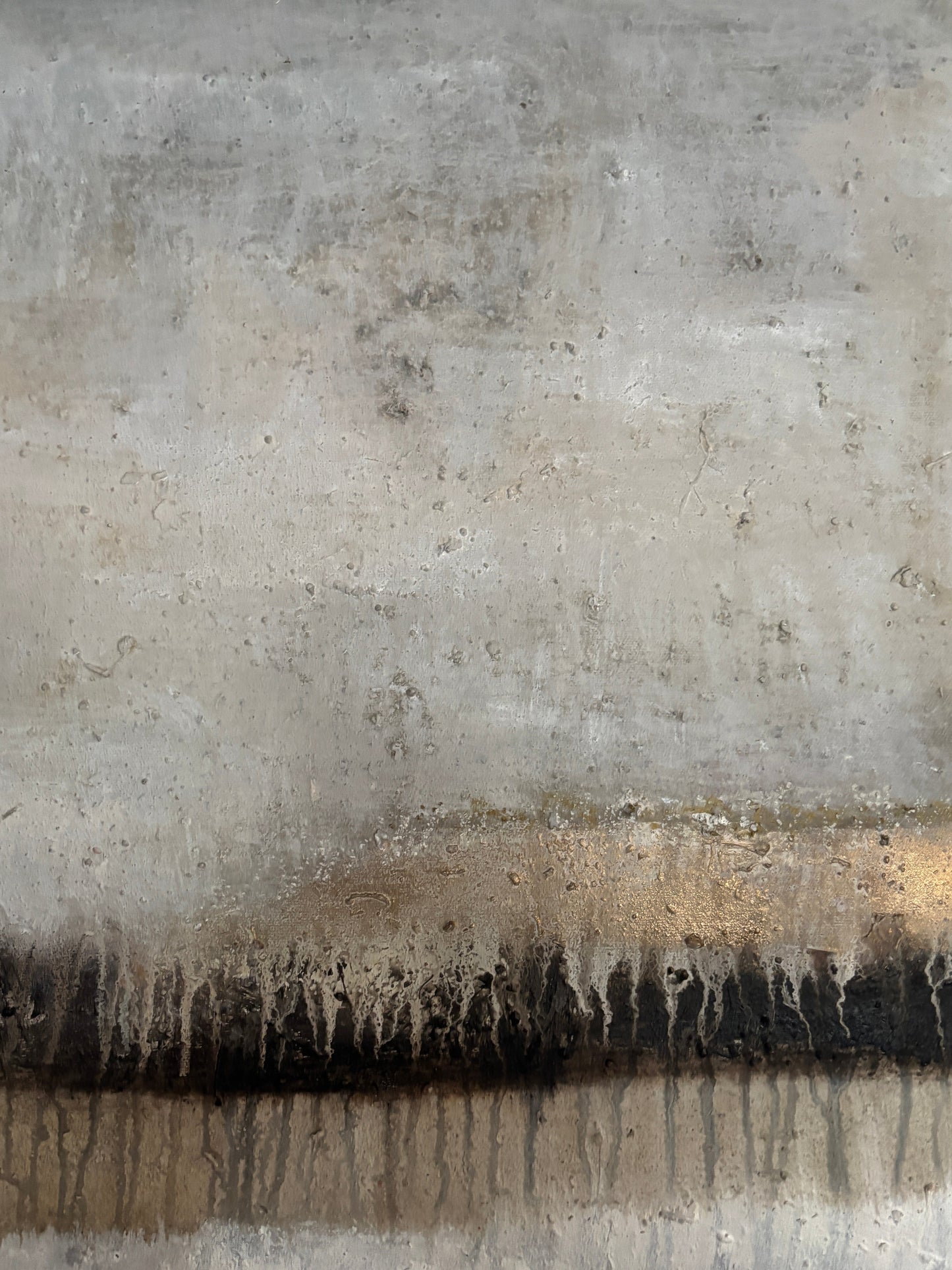 „Strukturreiches Abstrakt-Gemälde ‚Sedimente des Erdreichs‘, signiertes Einzelstück mit Echtheitszertifikat.“