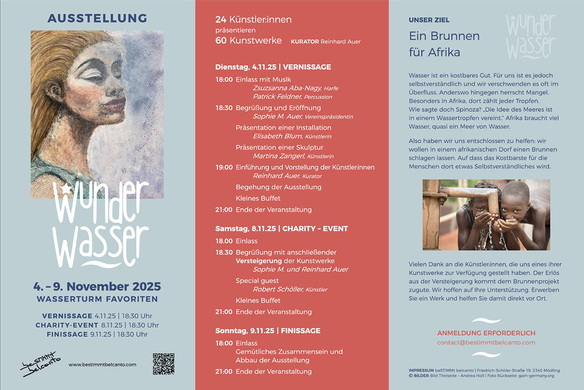 Ausstellung im Wasserturm Wien von Cornelia Hauch Einladung im November 2025