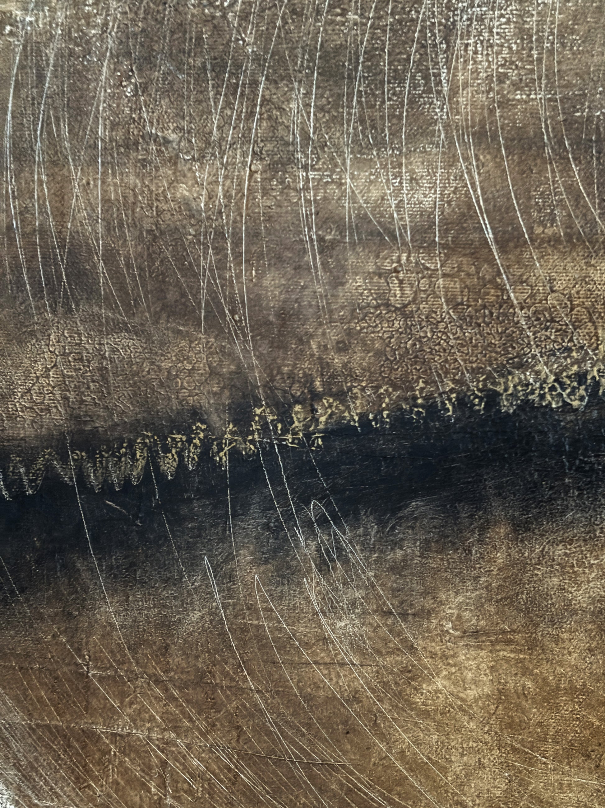 Strukturkunst Unikat Zeit der Stille und Reflexion handgemalt.