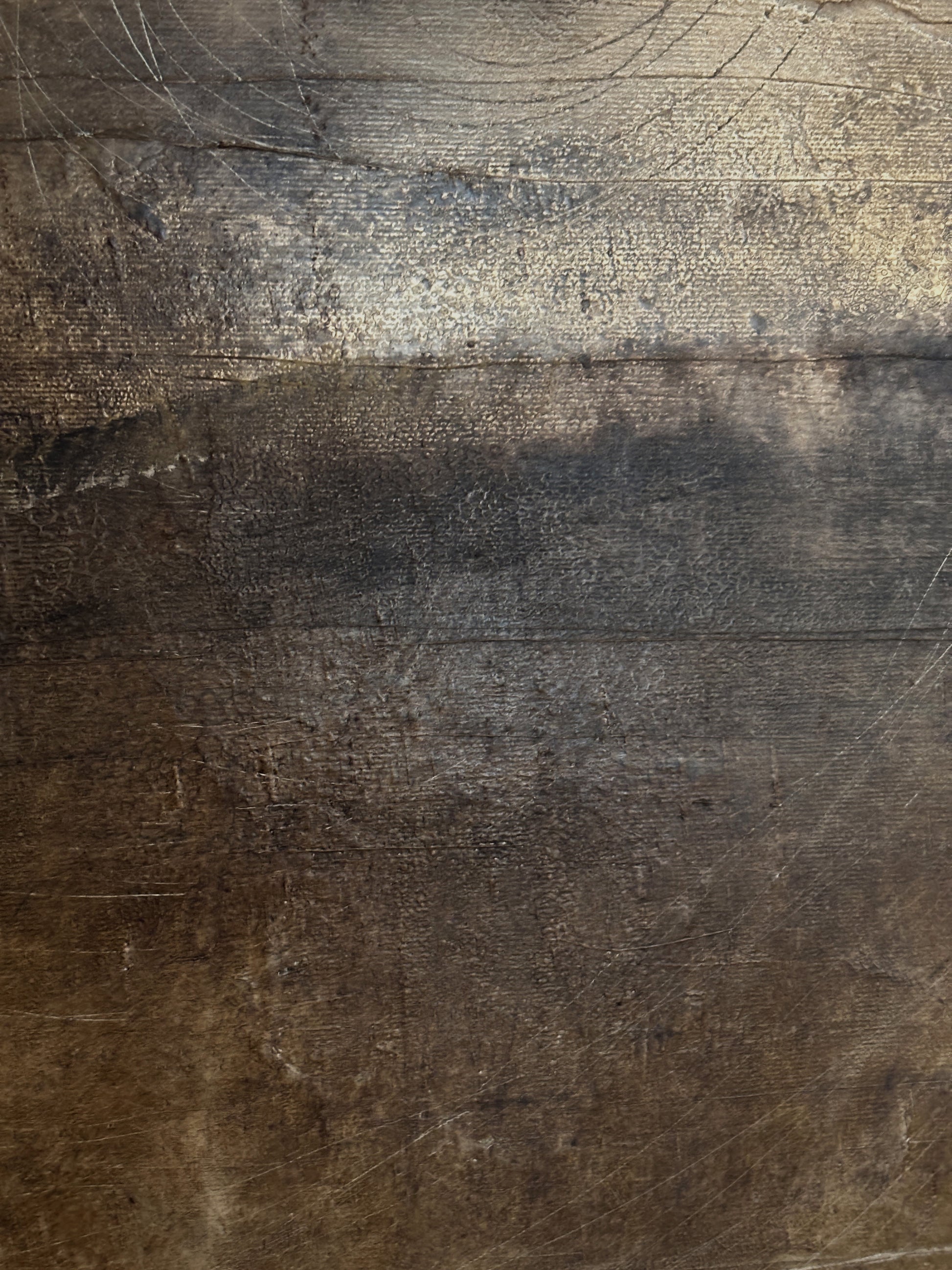 Wabi-Sabi Wandbild abstrakt mit natürlicher Struktur in Beige und Braun.