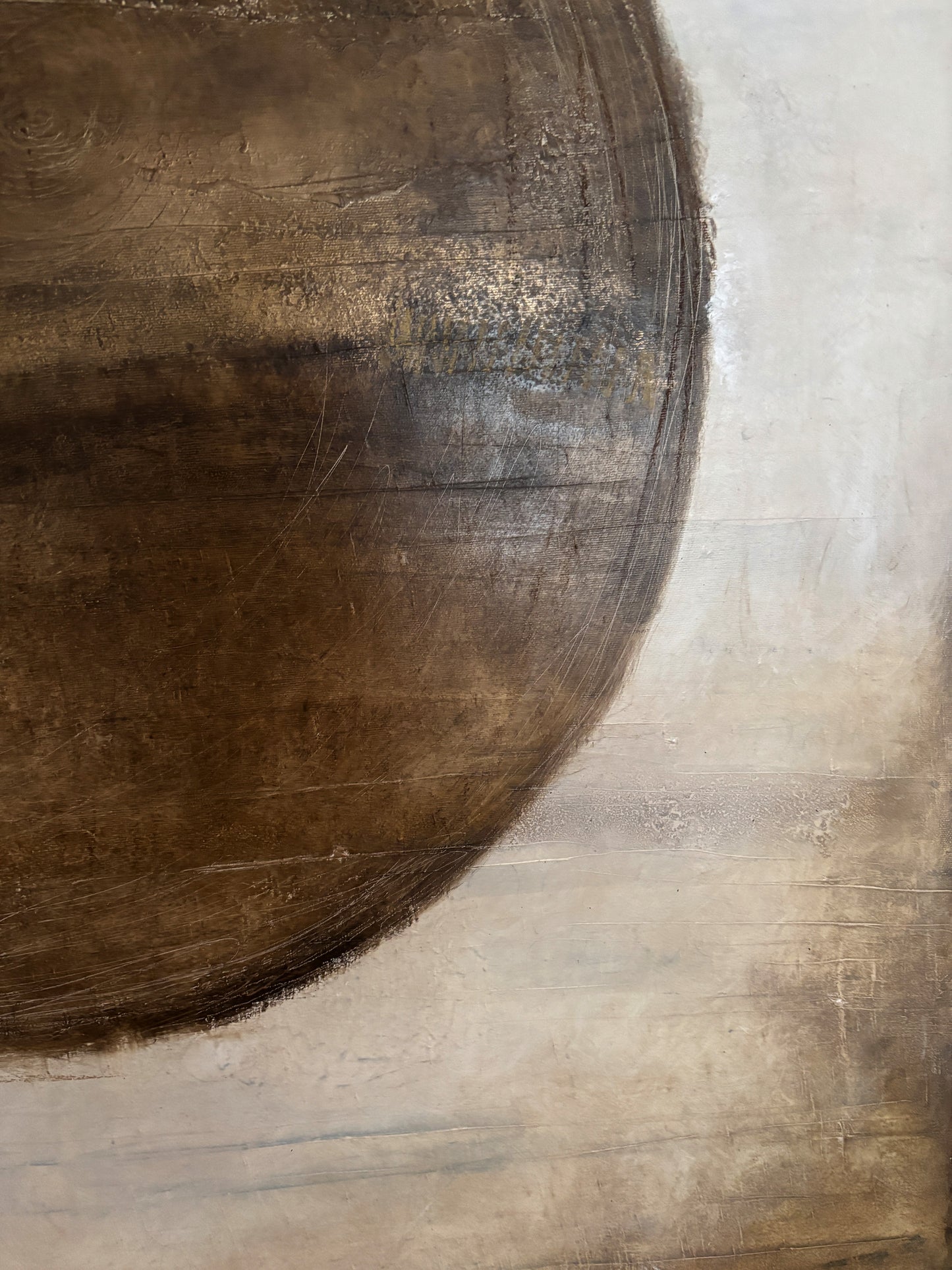 Beruhigendes Ölgemälde Zeit der Stille und Reflexion für Meditation.