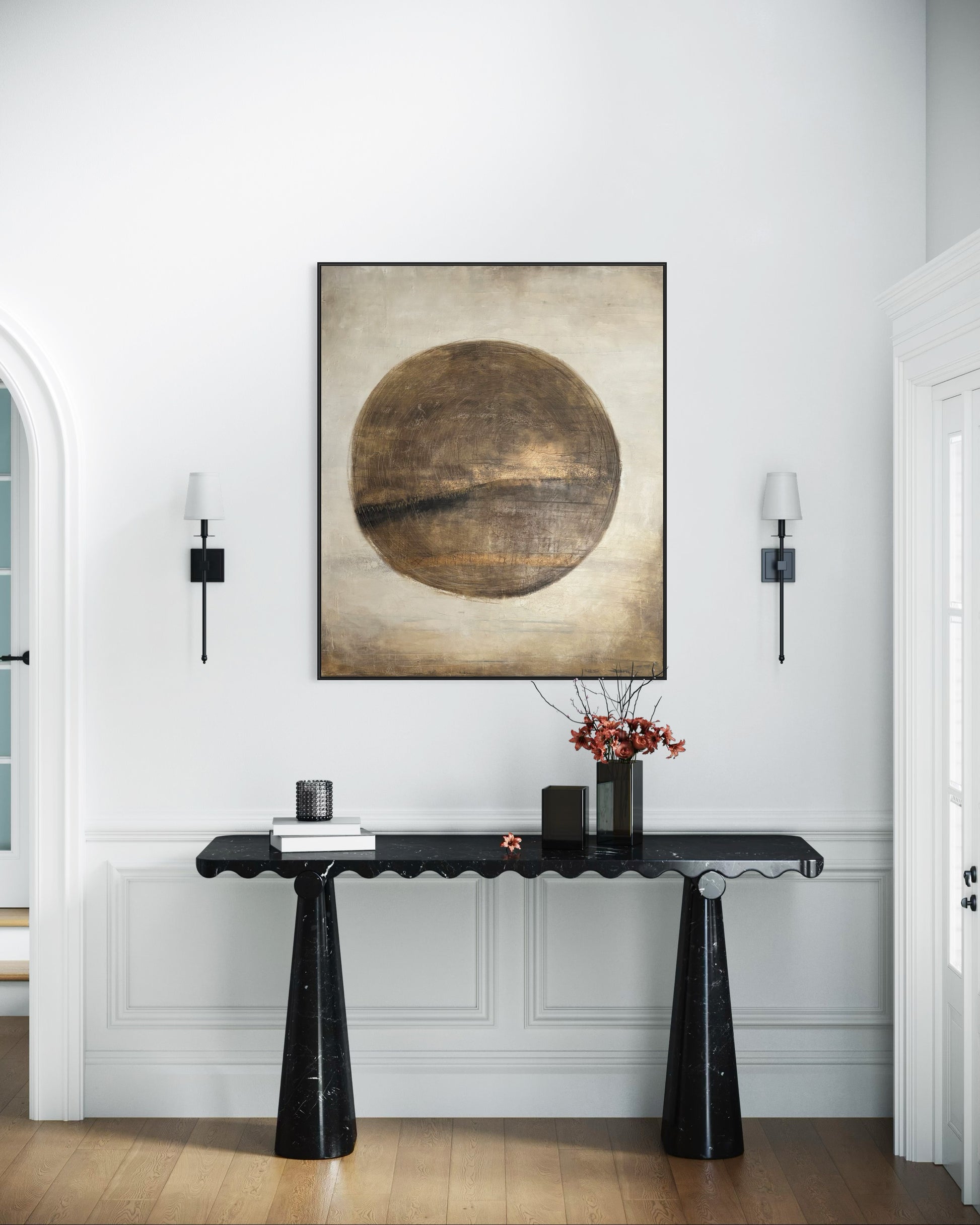 Kreisförmige Komposition abstrakte Kunst Symbol für Vollkommenheit.