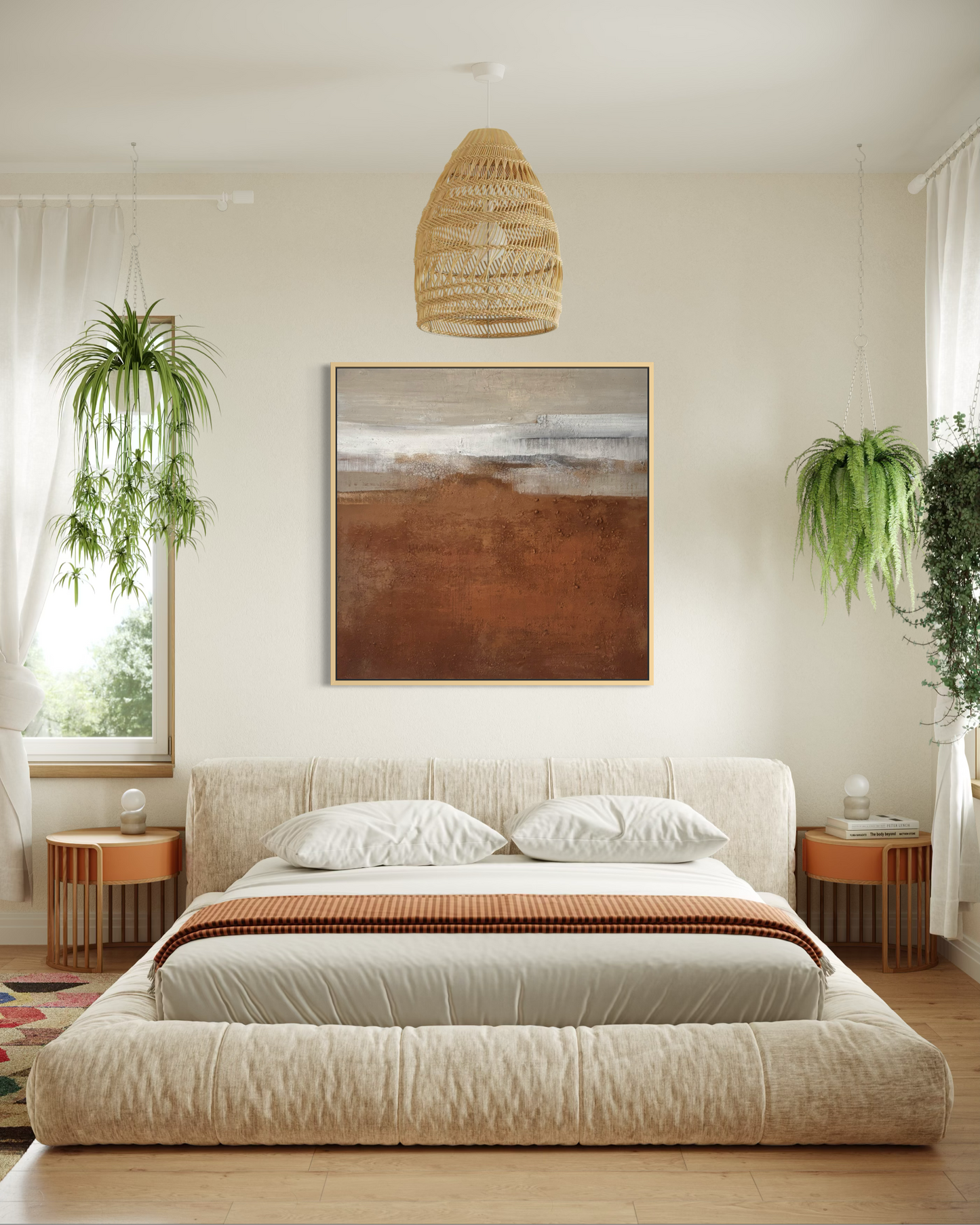 Strukturreiches Wandbild 120x120 cm Mischtechnik aus Acryl und Ölfarben.