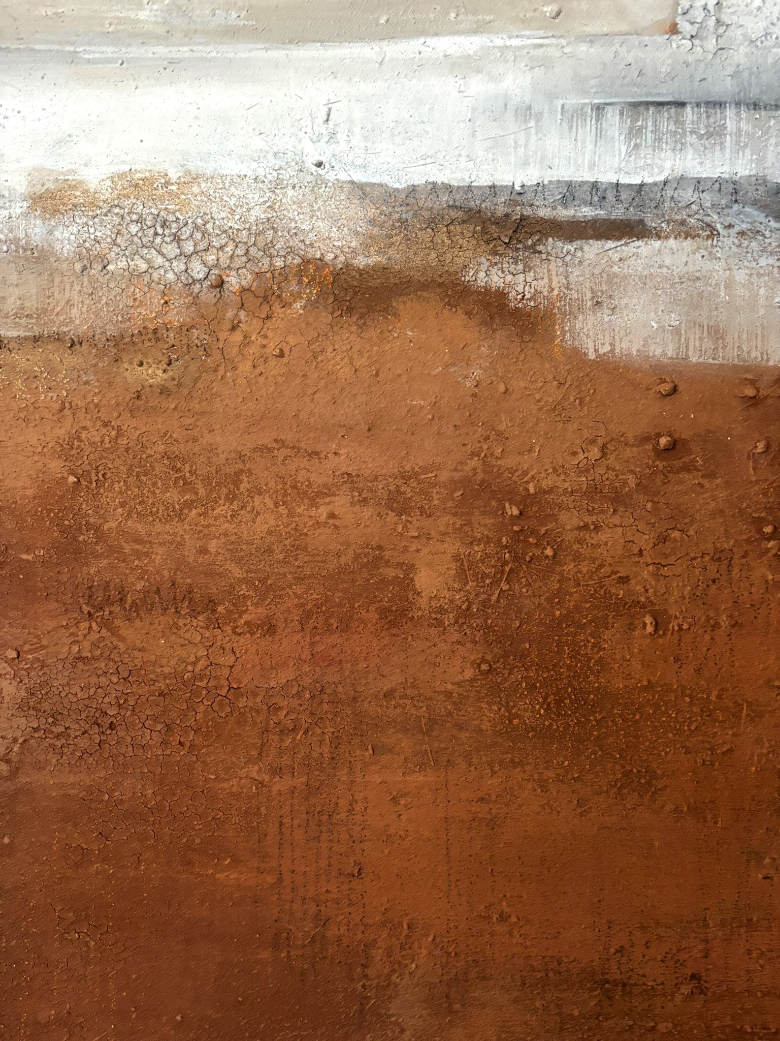 Minimalistisches abstraktes Bild mediterraner Stil mit warmen Naturfarben.