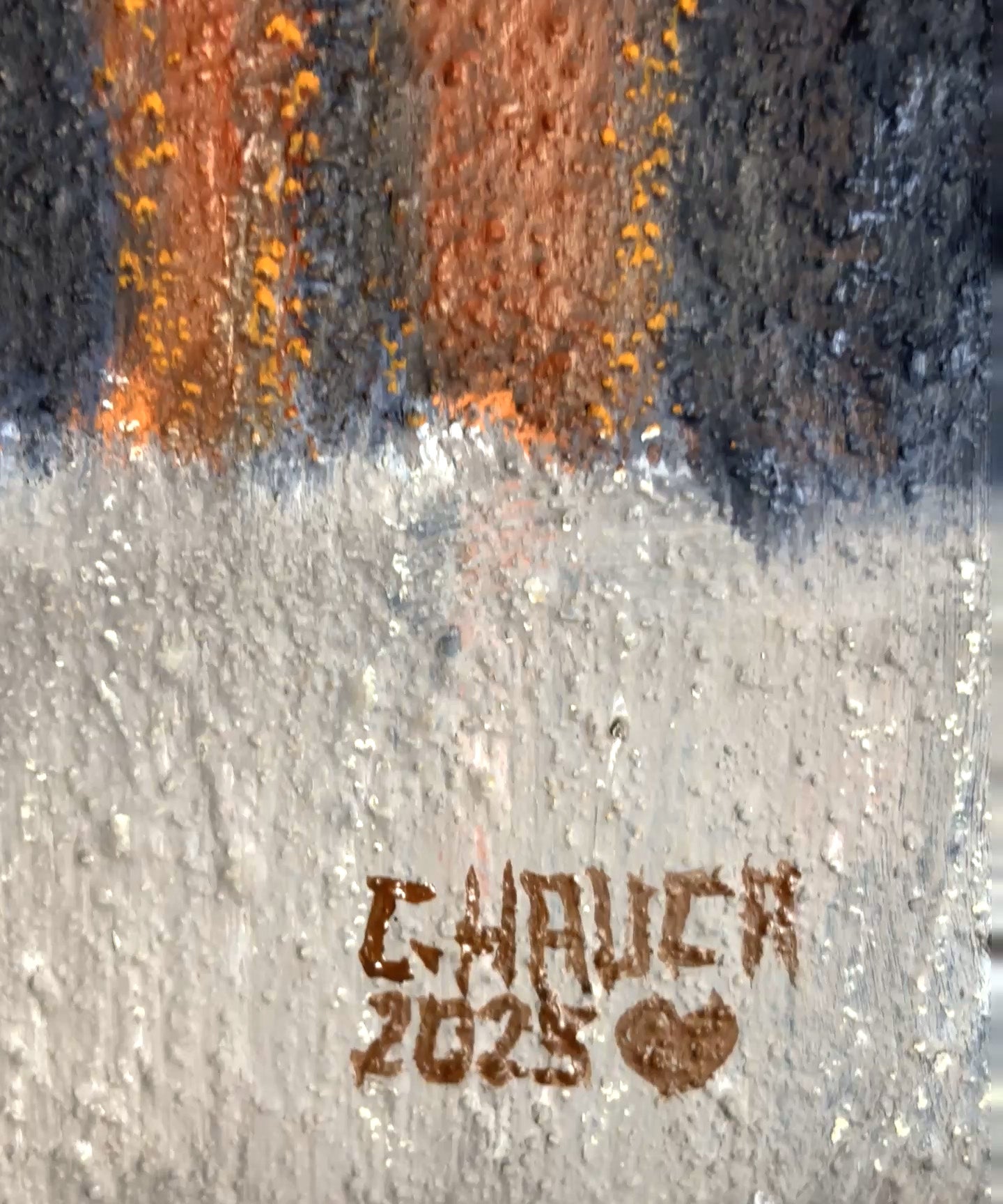 Originalgemälde mit reduzierter Komposition, Naturpigmenten und feinem Gold