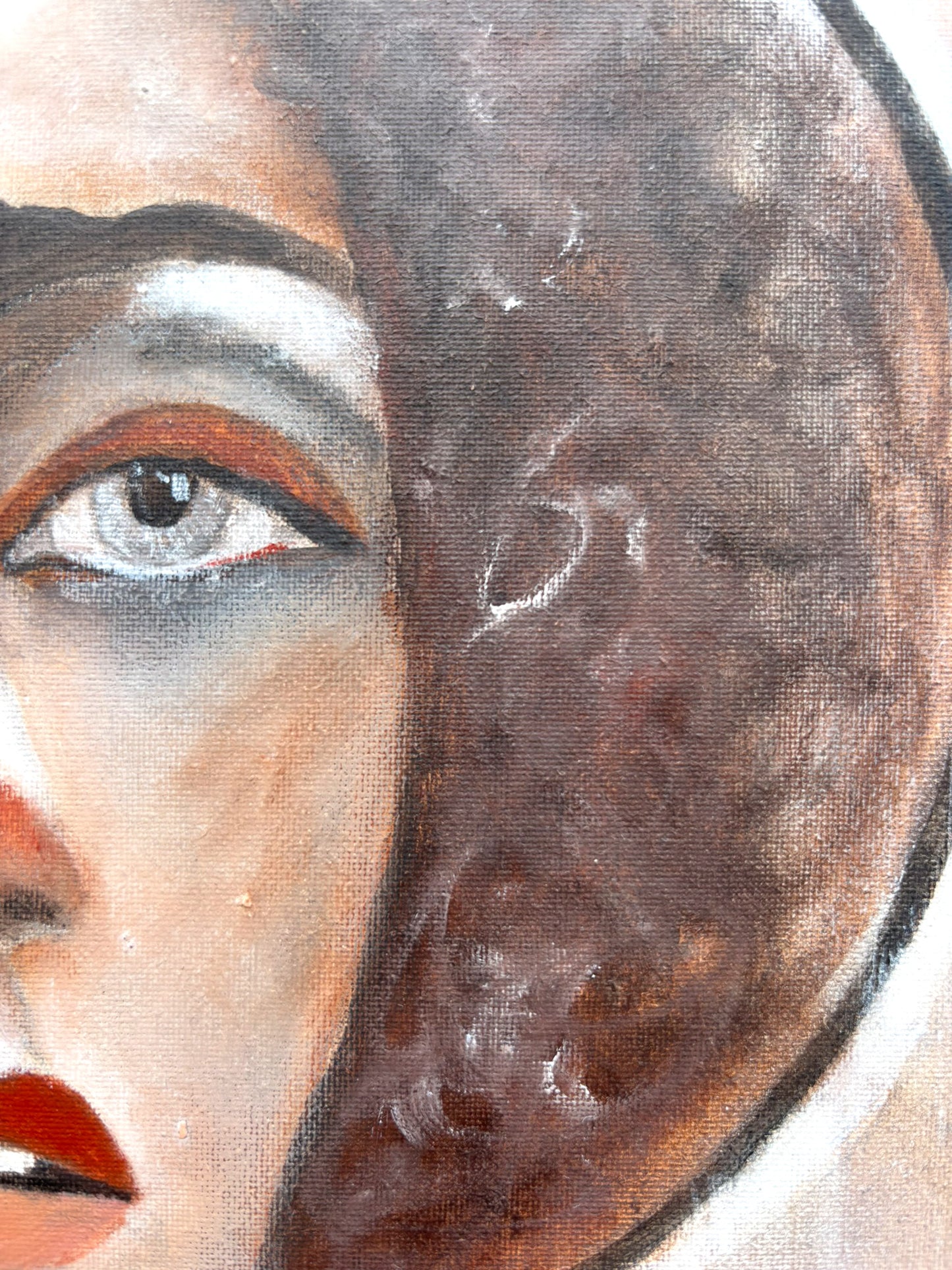 Originalkunst auf Leinwand mit Thema Spiegelblick und Selbstreflexion