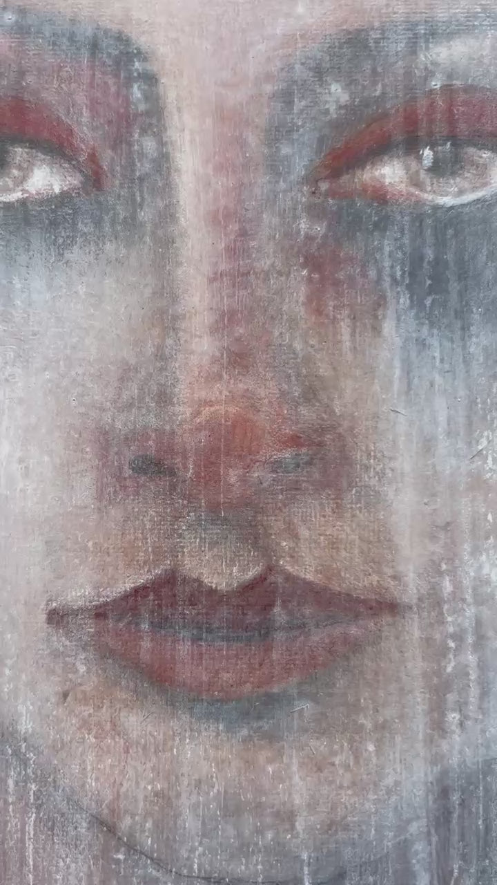 Kunstwerk Abtauchen aus der Serie Innenwelten mit reduzierter Farbigkeit und emotionaler Tiefe Video