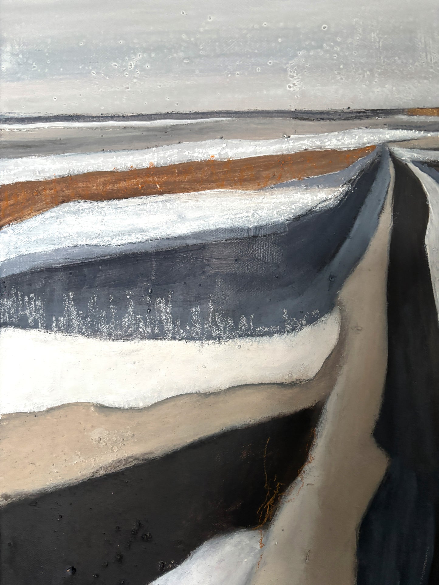  „Signatur der Künstlerin auf der Vorderseite des Originalgemäldes Winterfelder.“